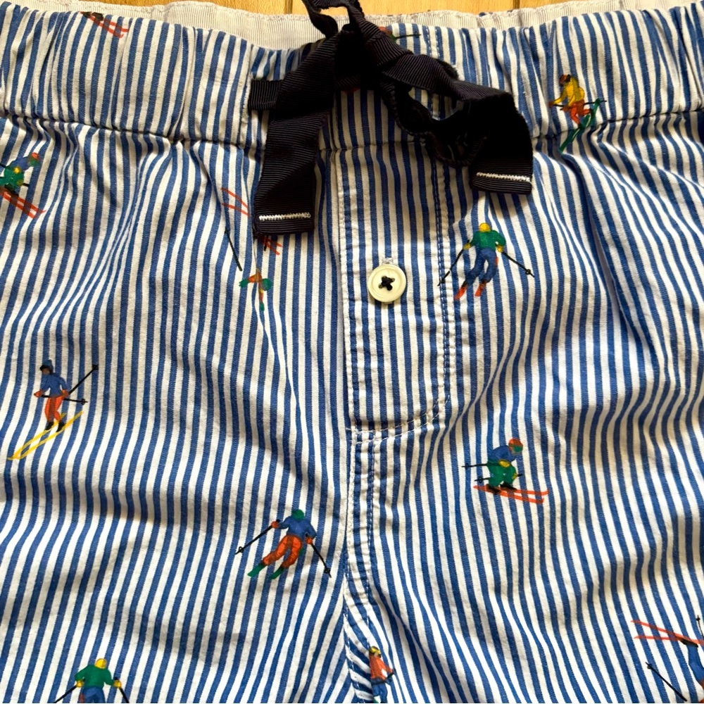 J. Crew Poplin Stripe/Skiers Pajama Pants M - Picture 4 of 7